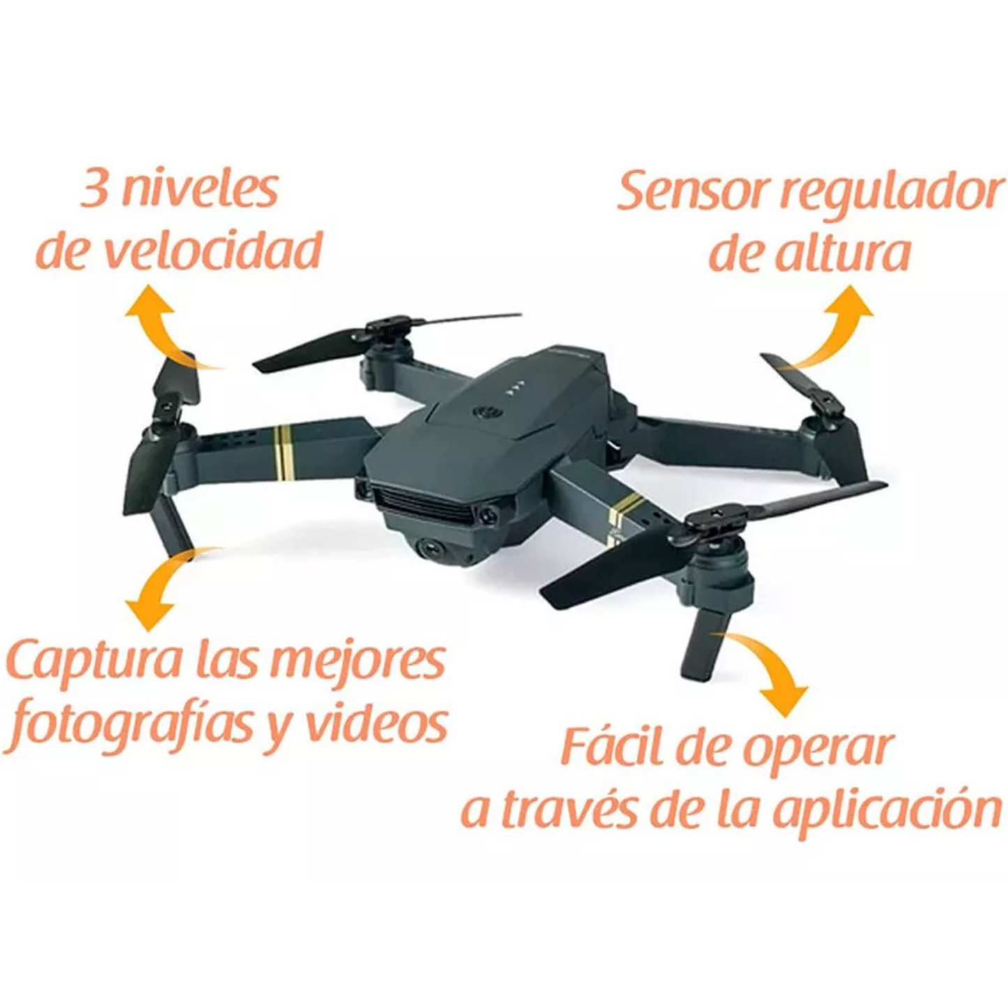 Drone 998 PRO Plegable con Cámara HD WiFi y FPV