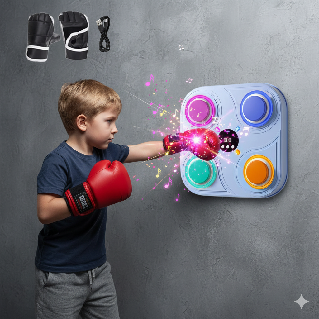 Máquina de Boxeo Inteligente Musical con Bluetooth para Niños