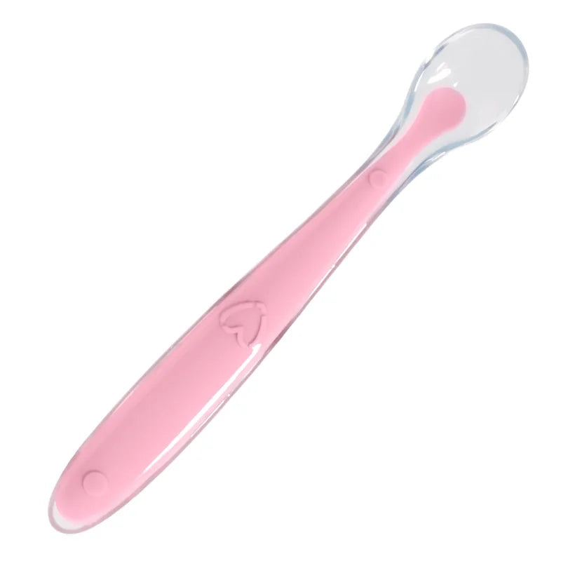Cuchara Infantil: Cuchara de Silicona Suave para Aprender a Comer