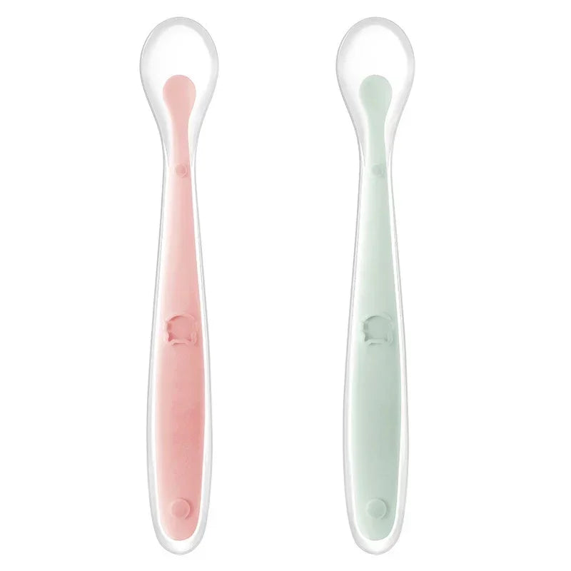 Cuchara Infantil: Cuchara de Silicona Suave para Aprender a Comer