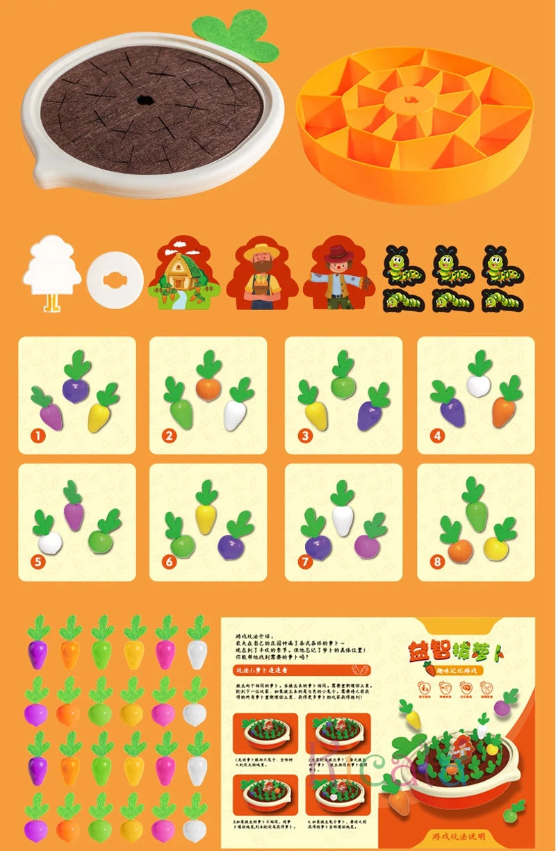 Juego Montessori estilo plantas y animales🌿 – Juguete Educativo de Madera para Niños