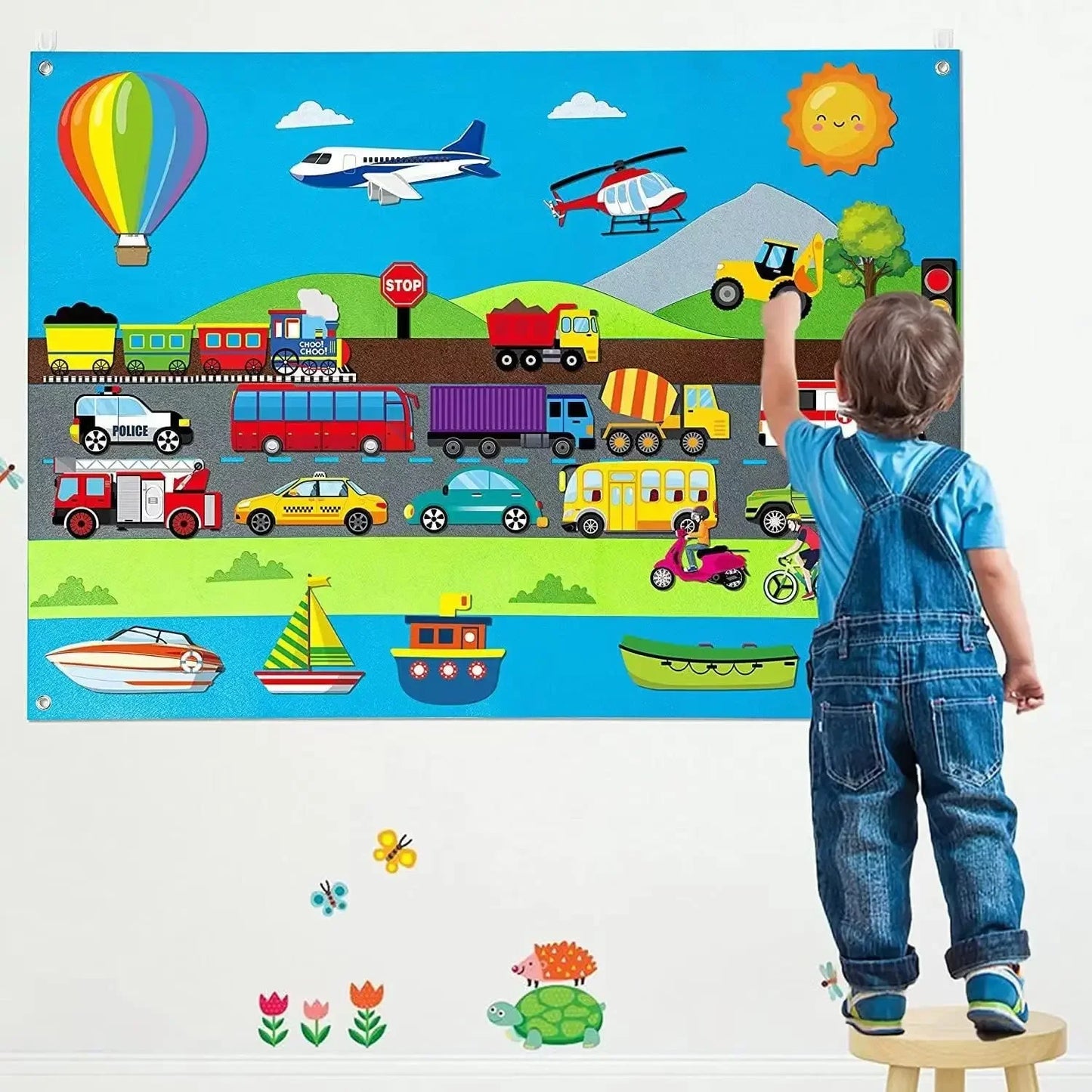 Tablero Montessori Infantil | Animales de Granja | Aprendizaje Temprano