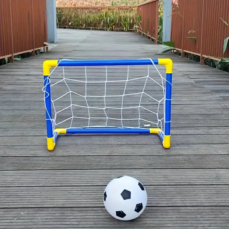 Arco de Fútbol Infantil Portátil – Set Completo con Pelota y Bombín incluido