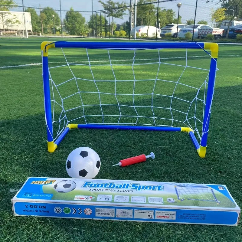 Arco de Fútbol Infantil Portátil – Set Completo con Pelota y Bombín incluido