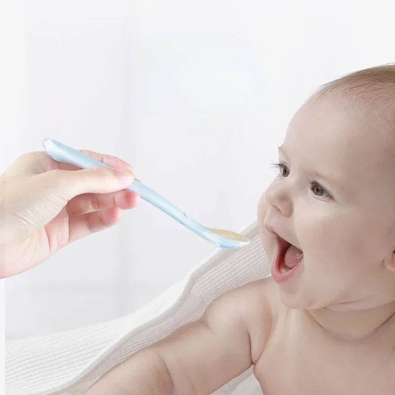 Cuchara Infantil: Cuchara de Silicona Suave para Aprender a Comer
