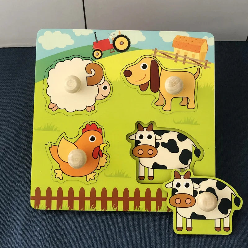 Bloques Montessori de Madera – Juego Educativo de Formas y Colores para Niños