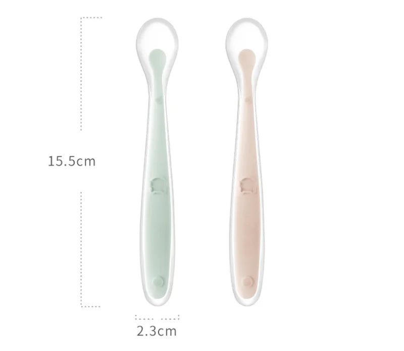 Cuchara Infantil: Cuchara de Silicona Suave para Aprender a Comer