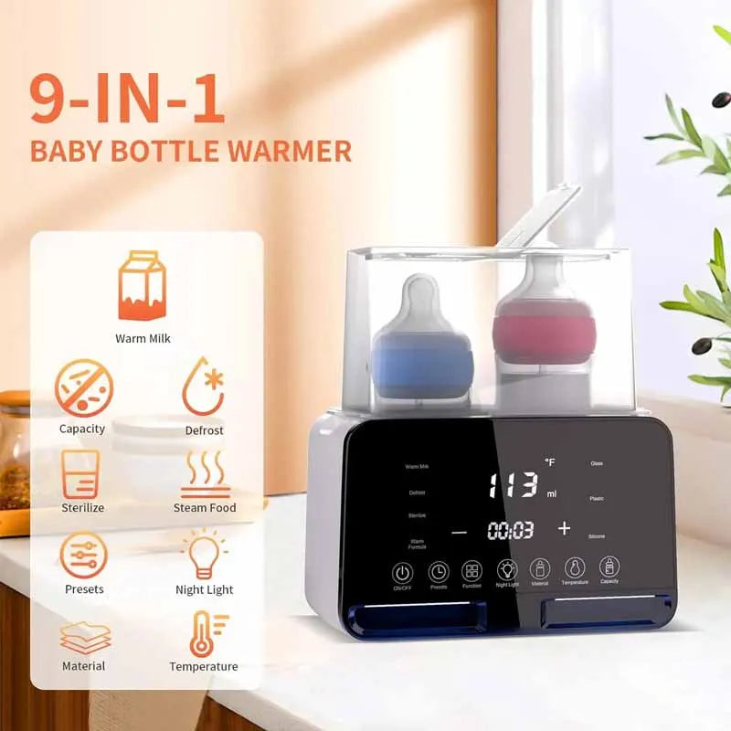 Calentador y Esterilizador de Mamaderas Confort – Multifunción, Rápido y Seguro con Control de Temperatura y Temporizador