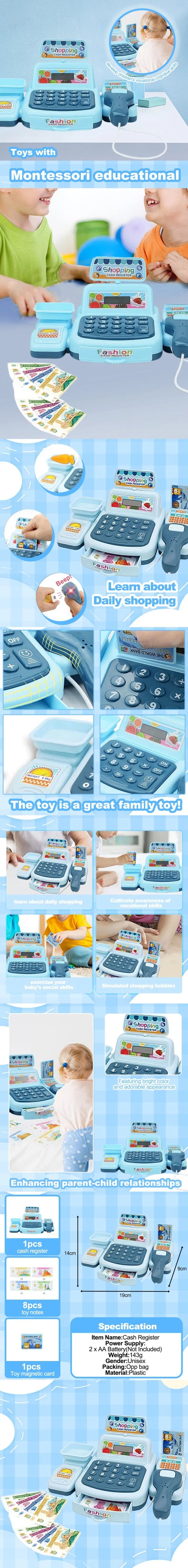 Caja Registradora Infantil Interactiva con Luces y Sonidos – Juego de Supermercado Educativo