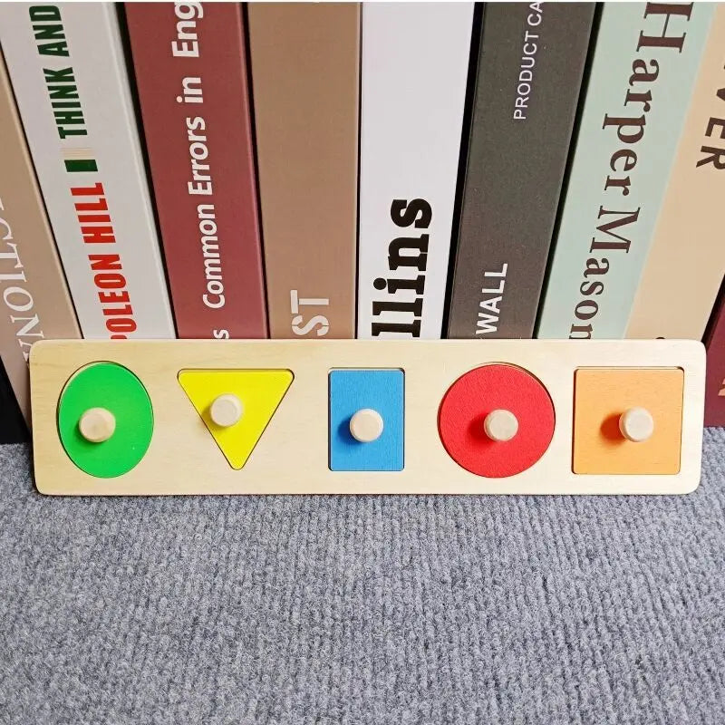 Bloques Montessori de Madera – Juego Educativo de Formas y Colores para Niños