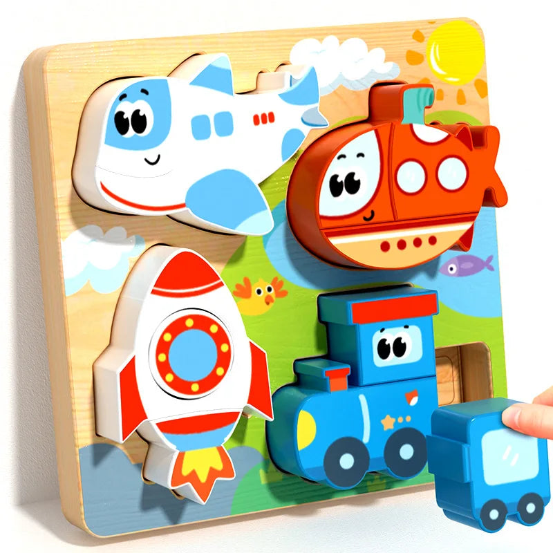 Bloques Montessori de Madera – Juego Educativo de Formas y Colores para Niños