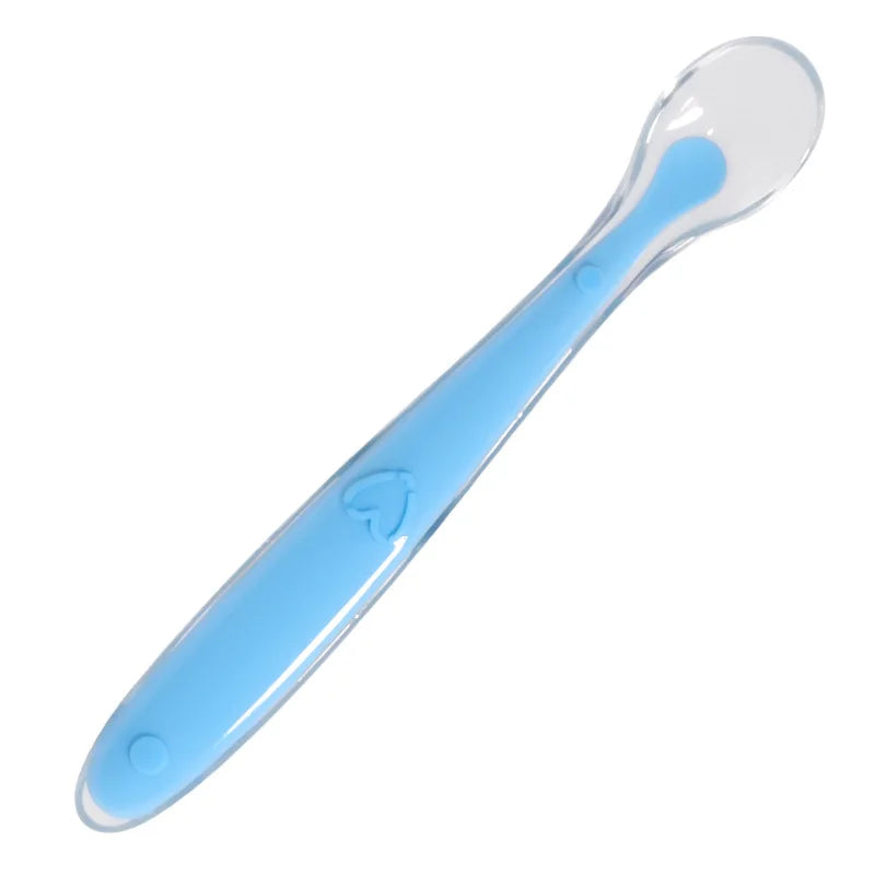 Cuchara Infantil: Cuchara de Silicona Suave para Aprender a Comer