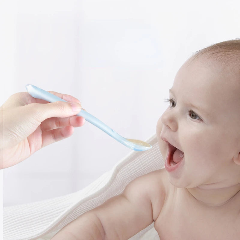 Cuchara Infantil: Cuchara de Silicona Suave para Aprender a Comer