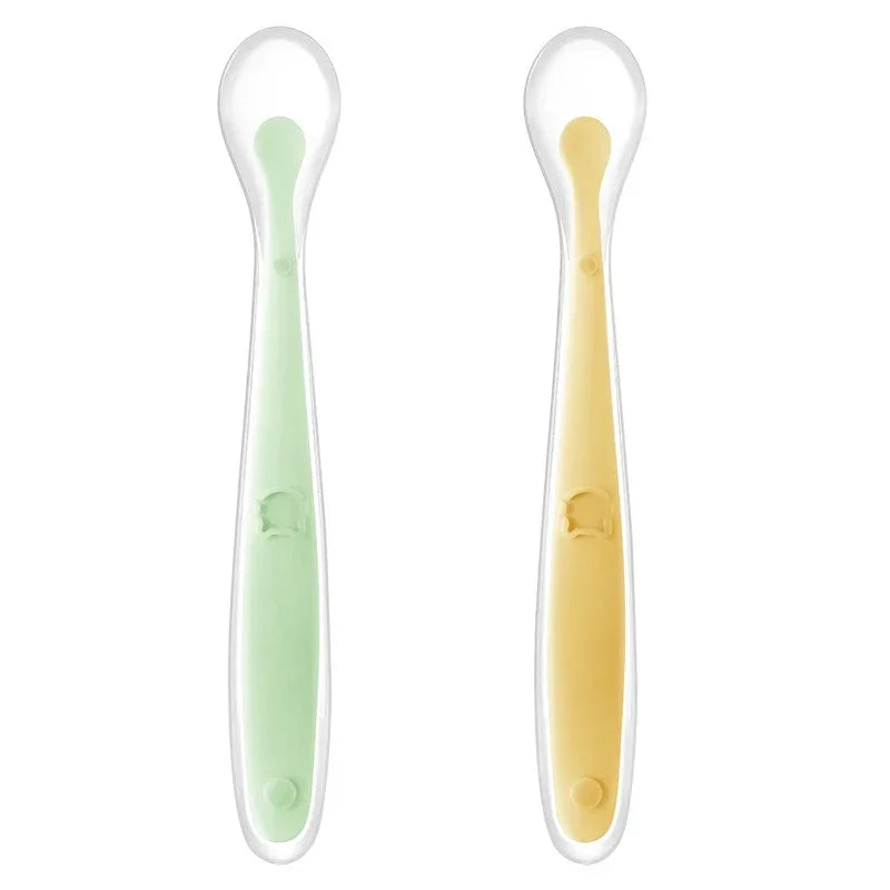 Cuchara Infantil: Cuchara de Silicona Suave para Aprender a Comer