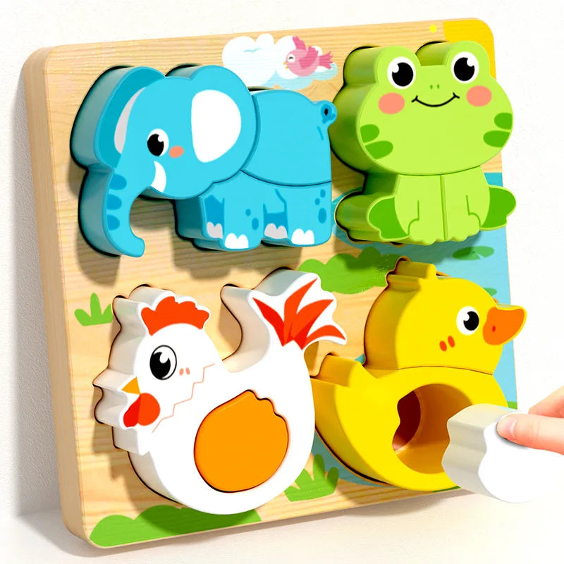 Bloques Montessori de Madera – Juego Educativo de Formas y Colores para Niños