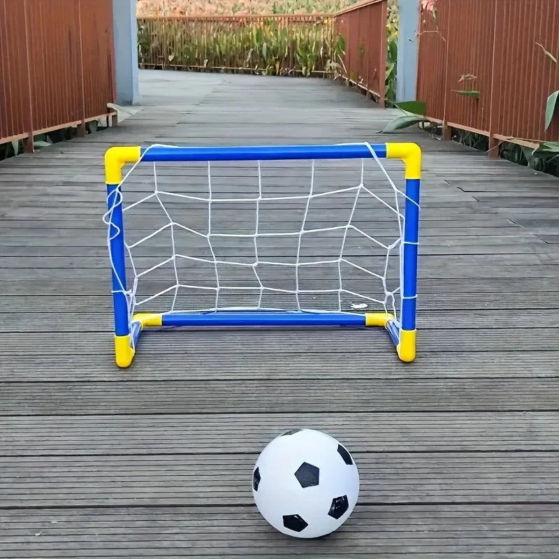 Arco de Fútbol Infantil Portátil – Set Completo con Pelota y Bombín incluido
