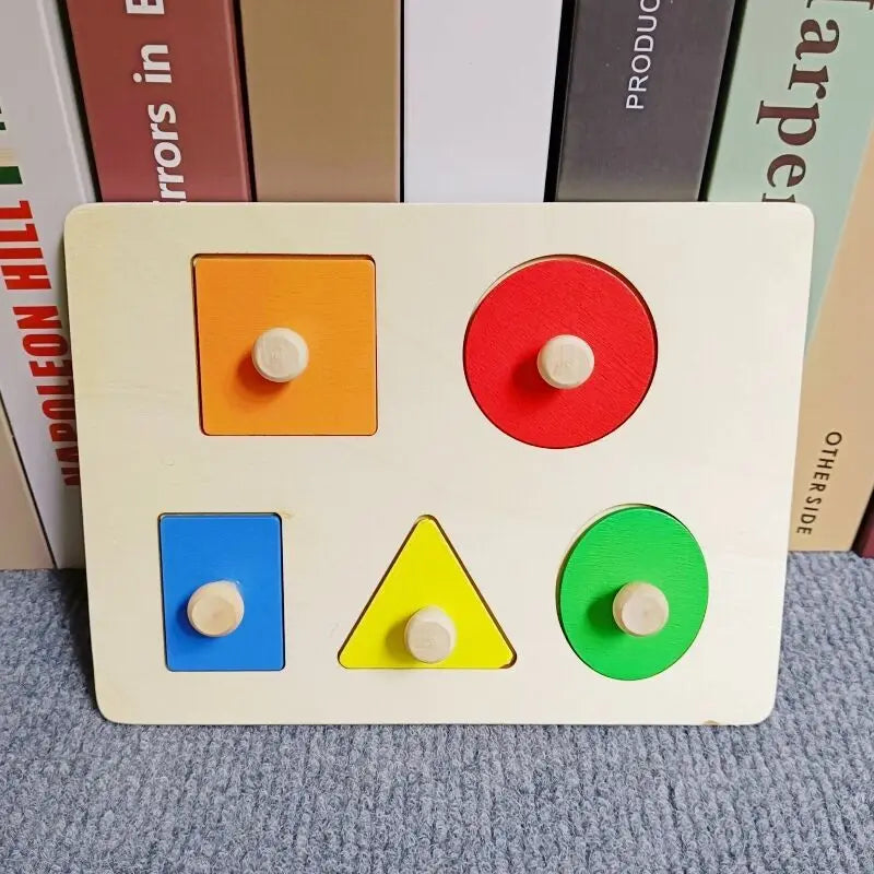 Bloques Montessori de Madera – Juego Educativo de Formas y Colores para Niños