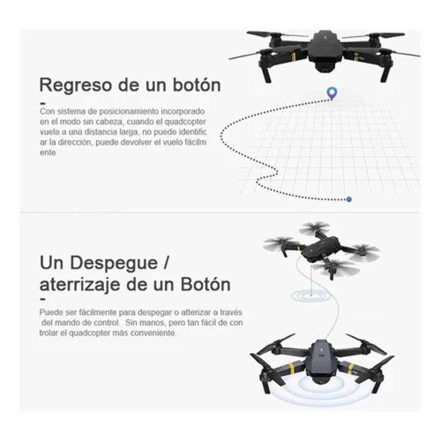 Drone 998 PRO Plegable con Cámara HD WiFi y FPV