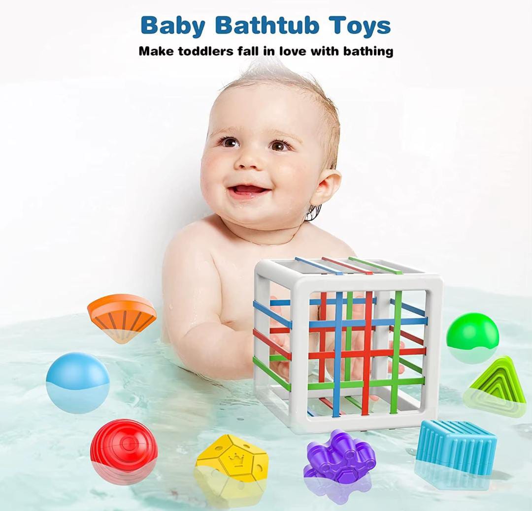 Cubo Sensorial con Figuras Geométricas