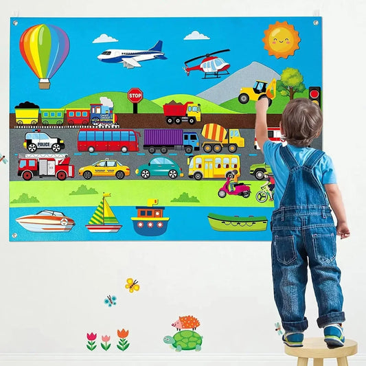 Tablero Montessori Infantil | Animales de Granja | Aprendizaje Temprano