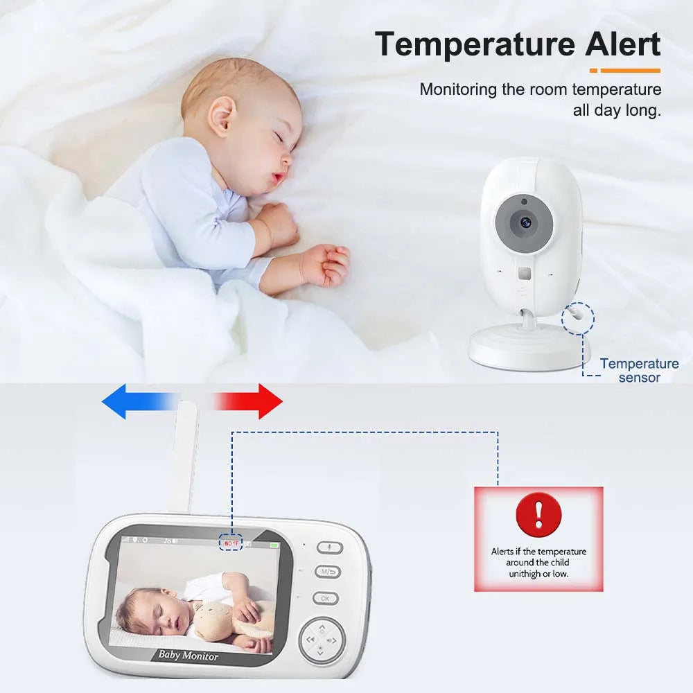 VideoMonitor B&D PRO – Visión Nocturna, Audio Bidireccional y Sensor de Temperatura
