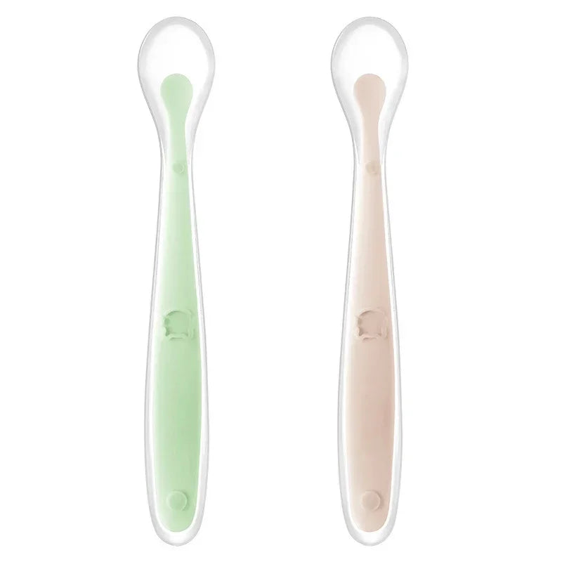 Cuchara Infantil: Cuchara de Silicona Suave para Aprender a Comer