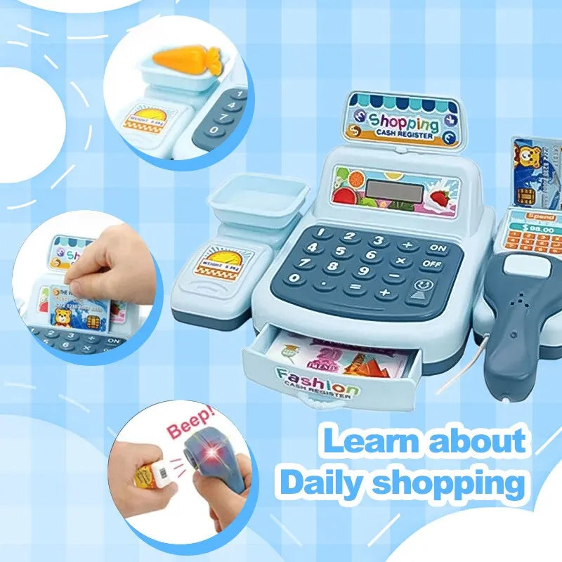 Caja Registradora Infantil Interactiva con Luces y Sonidos – Juego de Supermercado Educativo